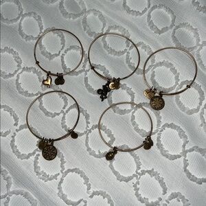 Alex and Ani Gold Charm Bangle Bundle